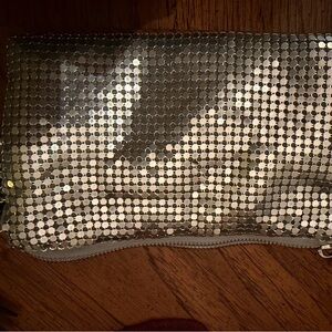 Silver Sequin Clutch crossbody purse